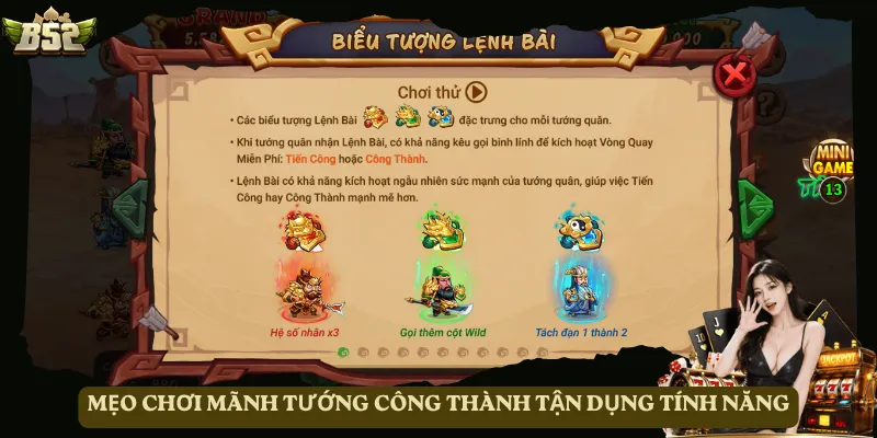 Mẹo chơi Mãnh Tướng Công Thành tận dụng tính năng